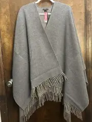 Eileen Fisher Women's Dapple Gray Serape Wool/Cashmere One-Size