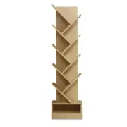 NNEDSZ Display Shelf 9-Shelf Tree Bookshelf Book Storage Rack Bookcase Natural