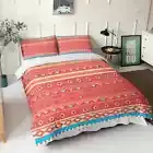 Wonderful Red Plaid Stripe 3D Quilt Duvet Doona Cover Set Pillow case Print