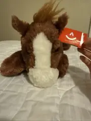 Aurora Stuffed Plush Pony Horse Shimmer Brown Floppy Legs Fuzzy Mane Tail 16"