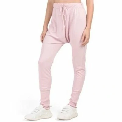 New Free People Cozy All Day Harem Pants In Pale Pink (Daytime Fireworks) Size M