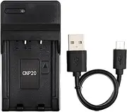 NP-20 USB Charger for Casio Exilim Card EX-M20, EX-S100, EX-S3, EX-S500, EX-S600, EX-S770, EX-S880, Exilim Zoom EX-Z18, EX-Z3, EX-Z4, EX-Z5, EX-Z6, EX-Z60, EX-Z65, EX-Z70 Camera and More