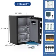 Quoyard Home Security Safe 4 CuBic Feet Cabinet Safe Box w/ Fingerprint Lock