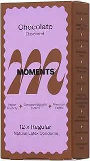 Moments Condoms Chocolate, Vegan, Regular (Pack of 10)