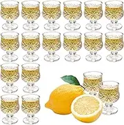 binsakao Shot Glasses Set of 16, 1.7oz / 50ml Cordial Glasses with Stem, Tequila Shot Glasses, Sherry Glasses