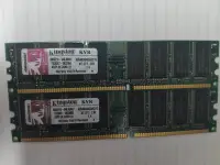 在飛比找Yahoo!奇摩拍賣優惠-Kingston 金士頓 | DDR400 1G*2條 | 