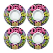 DGK Dirty Ghetto Kids "Stay Poppin" (White) Wheel Set 52MM Hardware Wheels