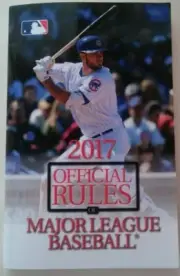 2017 MLB Rules Manual with Kris Bryant on Cover