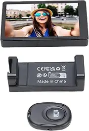 Sxhlseller Phone Vlog Selfie Monitor Screen,Clip Mount Phone Rear Camera Display, WiFi BT Remote, 4K Back Camera Monitor for Vlog Live Stream
