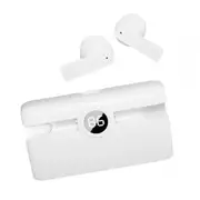 Laser TWS Wireless Bluetooth In-Ear Earbuds w/ Power Bank Charging Case White