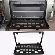Black Steel Tailgate Table Foldable Cargo Shelf For Land Rover Defender 2020-24 (for: Land Rover)