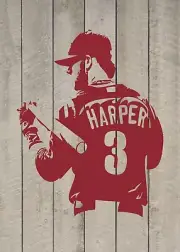 BRYCE HARPER Philadelphia Phillies Baseball Vinyl Sticker Wall Decal
