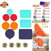 9-Pack Airtight Silicone Storage Cover Lids for Anchor Hocking & Pyrex Bowls