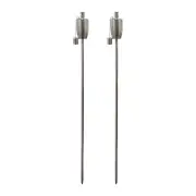 2x Silver 1.46m Barrel Metal Garden Fire Torches Outdoor Yard Flame Lamp Light