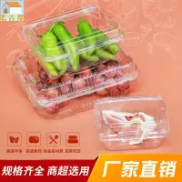 在飛比找樂天市場購物網優惠-一次性果盒子塑膠藍草莓葡萄包裝盒果切盒保鮮盒連身果蔬打包盒
