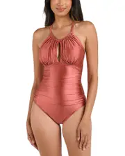 La Blanca Earth Goddess High Neck One Piece Swimsuit