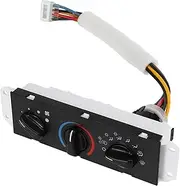 X AUTOHAUX A/C Heater Climate Control Panel for Jeep Wrangler TJ 2.4L 4.0L 13 Pin Durable No.55056558AA | Front A/C Heater Climate Control Module Black 1 Set
