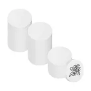 24Pcs 2" Rubber Carving Blocks, Soft Linoleum Art Carving Block Round, White