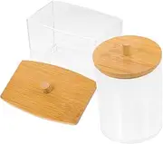 Ciieeo Multipurpose Cotton Pad Storage Case Acrylic Swab Holder Dispenser Compact Makeup Organizer Box