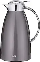 ALFI AG1900GY2 Gusto Glass Vacuum Lacquered Metal Thermal Carafe for Hot and Cold Beverages, 1.0 L, Space Grey