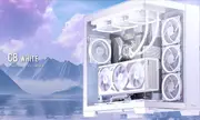Antec C8 E-ATX, mATX, ITX, Seamless Edge View Front and Side, USB-C, 4mm Tempered Glass, 360mm liquid cooler top, bottom, side. 2x USB 3.0 White Case.