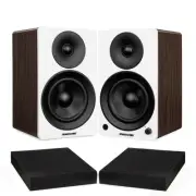 Fluance Powered 5" Stereo Bookshelf Speakers w/ High Density Foam Isolation Pads