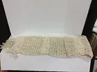 Frontgate Braided Fringed Kitchen Dining Sofa Table Runner 13x108 Ivory
