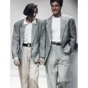 80s 90s Mani by Giorgio Armani GA副牌 73 咖啡色 純皮編織皮帶 精品古著