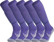 APTESOL Knee High Soccer Socks (1/3/5 Pair) Team Sport Cushion Athletic Socks for Kids Youth Adult