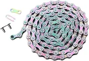 1Speed Bicycle Chain,Rainbow Color,Single Speed Bike Chain,104Links Bike Replacement Cycling Parts, LCBLRO02