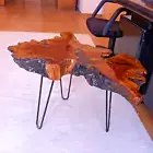 Live Edge Wood Coffee Table, Solid Wood Rustic Table Olive Table,Unique Table