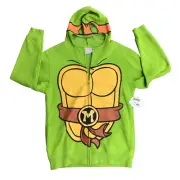 NWT Teenage Mutant Ninja Turtles Michelangelo TMNT Zip Hoodie Men Large Mickey