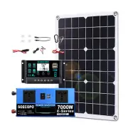 7000W Solar System Kit 12V/24V To 110V/220V 100A Controller 500W Inverter SystaP
