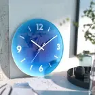 Quartz Movement Wall Clock Modern 12 Operated with Tempered Glass Quiet
