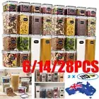 14/28X Airtight Food Storage Containers Kitchen Dry Food Pantry Organization Set