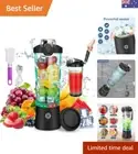 Portable Blender for Smoothies and Shakes, USB-C Rechargeable, Includes Lid...