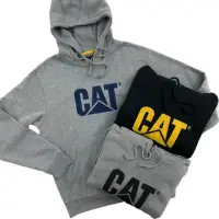 在飛比找momo購物網優惠-【CAT】帽T 現貨 重磅 刺繡logo 卡特比勒 CAT 
