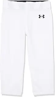 [Under Armour] Boys' Gameday Vanish Knicker 21 Trackpants, White (100)Black, Youth Small