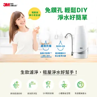 可生飲【3M】S003-CG 鵝頸款 極淨便捷淨水器 濾水器 DIY輕鬆安裝 免插電 DS02-CG 濾水器 有發票