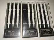 Set of 8 RAE DUNN Pens Boxed Ballpoint office DOODLE, TAKE NOTE, HAPPY, BE KIND