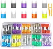 120 Pcs Mini Car Fuses Assorted Auto Car Truck ATM APM Blade Fuses Automotive Assortment - 2A 3A 5A 7.5A 10A 15A 20A 25A 30A 35A With 1 Fuse Extractor Kit for Auto Boat Motorcycle RV Trike SUV