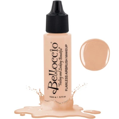 New Belloccio Pro Airbrush Makeup BLANC SHADE FOUNDATION Flawless Face Cosmetics