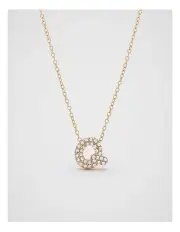 [Seed Heritage] Initial Jewel Bubble Necklace - Q