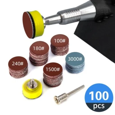 100 Piece Sandpaper Set 25mm Sanding Disc Sanding Disc Abrasive Paper 1 Inch