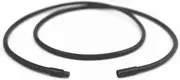 Glory Qin 3mm Black Wax Wire Leather Cord Chain Stainless Steel Rice Clasps Necklace Rope Chain 16 to 28 Inch