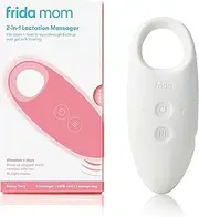 Frida Mom 2-in-1 Lactation Massager - Multiple Modes of Heat + Vibration for Clogged Milk Ducts, Increase Milk Flow, Breast Engorgement - USB Cord Included, 1 Count (Pack of 1)