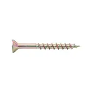 Zenith 8G x 40mm Countersunk Rib Head Chipboard Screws - 100 Pack Screws