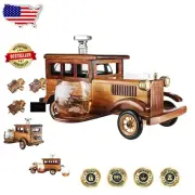 Unique Whiskey Decanter Set - 750ml with Glass Car and 2 Old Fashioned Tumblers