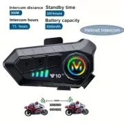 Bluetooth 5.3 Motorcycle Helmet Headset Wireless Call Motorbike Headphone AU