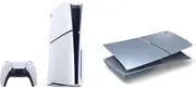 PS5 Disc Console (Slim) + Silver Cover